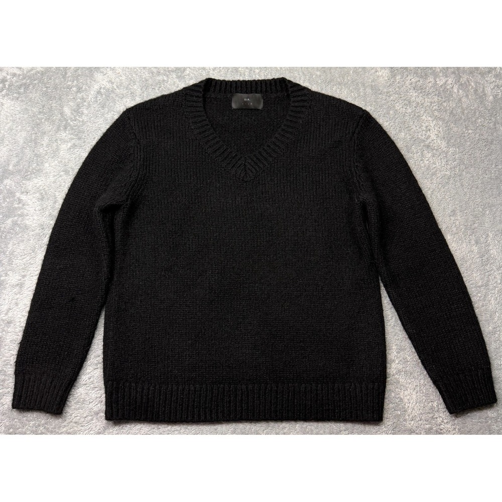 SIR. The Label Sweater Womens 3 L Black Mohair Merino Wool V Neck Knit Australia